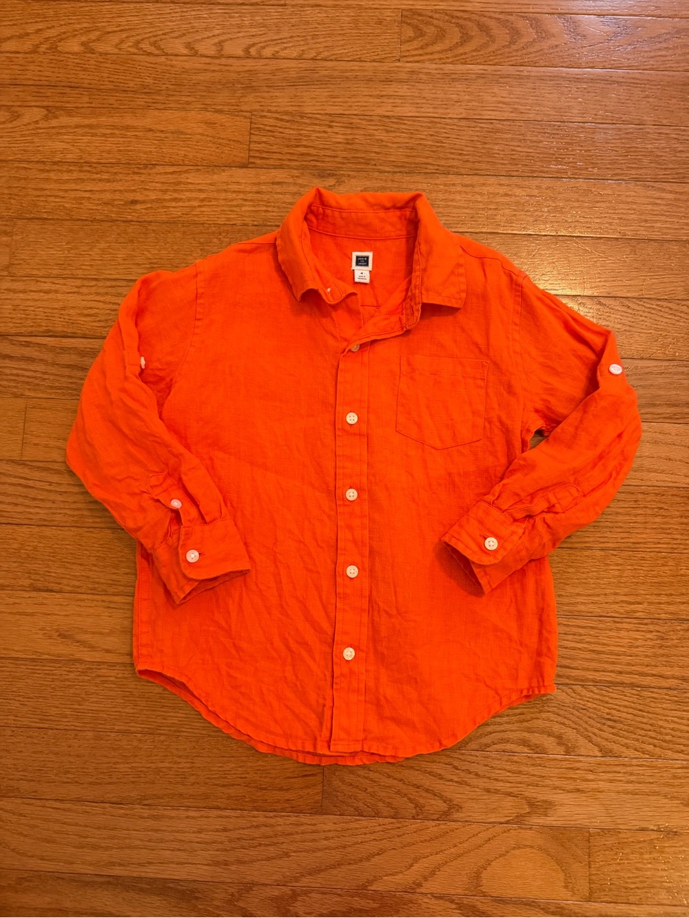 Janie and Jack Orange Button Down Shirt